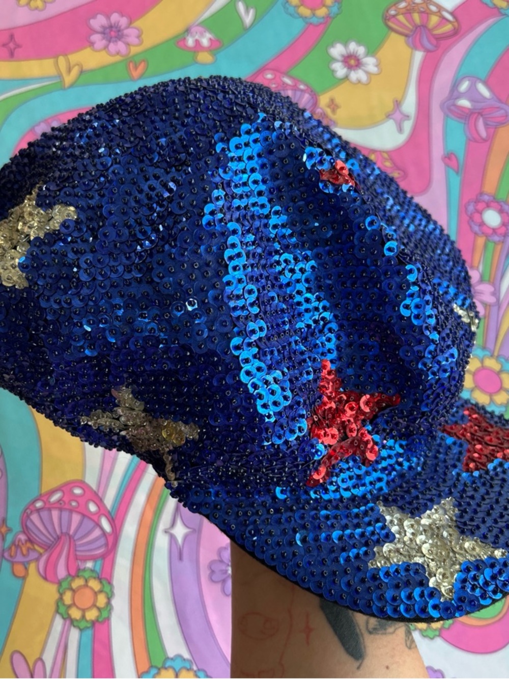 sequin hat ❤️⭐️💙 - Picture 2 of 5